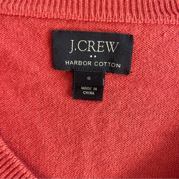 J.Crew men’s Pink /coral V-Neck Sweater size small cotton/nylon/labor de merinos - Picture 3 of 5